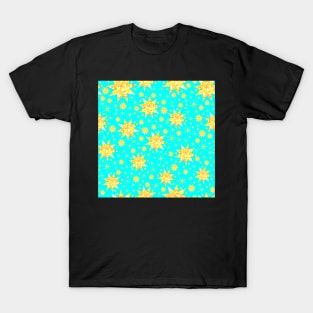 Sundazzle on Cyan Repeat 5748 T-Shirt